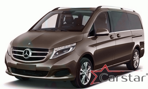 Автомобильные коврики EVA 3D для Mercedez-Benz V-klasse II W447 (2 ряд - 3 места без столика) (2014->)